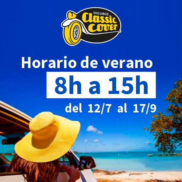 Classic_Cover's tweet photo. Siempre sienta bien un cambio de horario ... Y a partir de hoy empieza el nuestro! 🌞😜

Horario de verano: 
👉Del 12/7 al 17/9  👉 De 8h a 15h 

Estaremos como siempre para asesorarte y atender tus dudas 
A través de https://t.co/28yBrr1CLL
o llámanos al +34937578442 https://t.co/wgOIsrqLoP