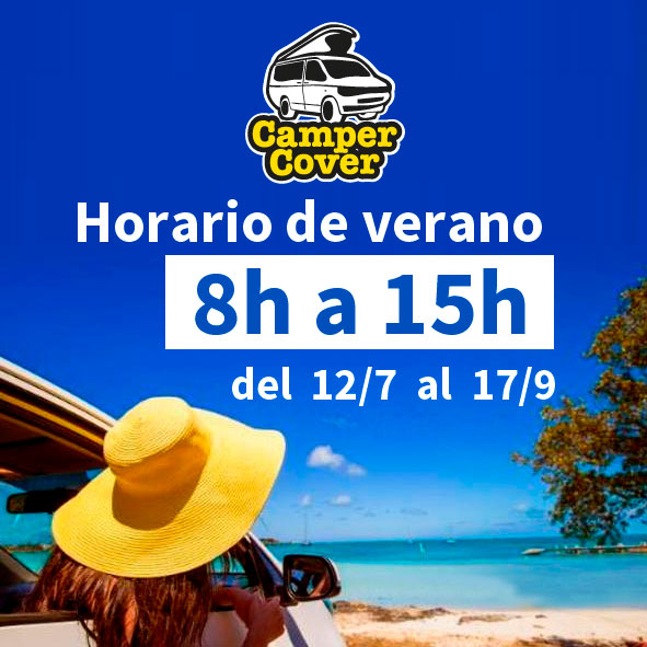 Siempre sienta bien un cambio de horario ... Y a partir de hoy empieza el nuestro! 🌞😜

Horario de verano: 
👉Del 12/7 al 17/9  👉 De 8h a 15h 

Estaremos como siempre para asesorarte y atender tus dudas
 A través  campercover.es 
o llámanos al +34937578442