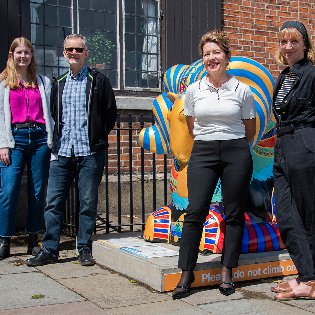 We've been rambling about <a href="/DerbyRameses/">Rameses</a> with <a href="/JudithBerrill/">Judith Berrill</a>! Such a delight to meet the Brighton-based artist in person, thank her for designing our sponsored ram and showcase his spot in the #DerbyRamTrail.

Rameses' touch of gold really comes to life when the sun is shining!