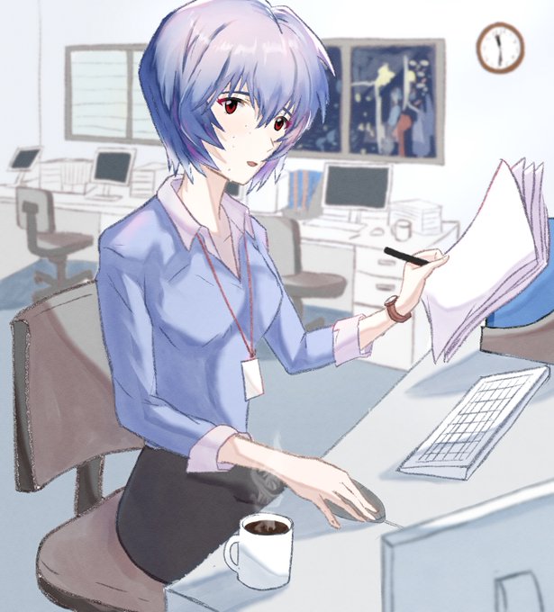 「女の子 オフィス」のTwitter画像/イラスト(新着)
