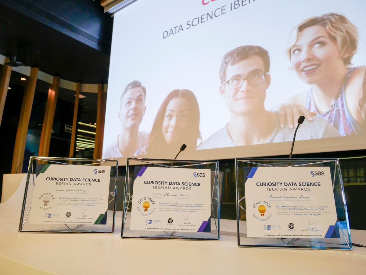 SASEspana's tweet image. 🏆 Nuestro ganador de #Data4Innovation, @CarlosMMra, ha ideado un proyecto que usa #machinelearning para hacer un análisis estilométrico de emails para una escritura personalizada basada en destinatarios.

¡Enhorabuena!🤩#CuriositydsAwards

2.sas.com/6015yX7tv