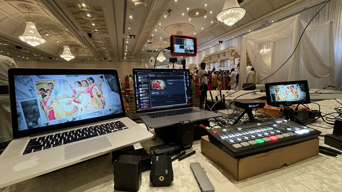 PADStudios's tweet photo. Check out my setup from yesterday’s Wedding! @PADStudios #princeadehstudios #padstudios #livesteam #weddinglivestream #torontolivestream #atemminiextreme https://t.co/wTNMp5WvTw