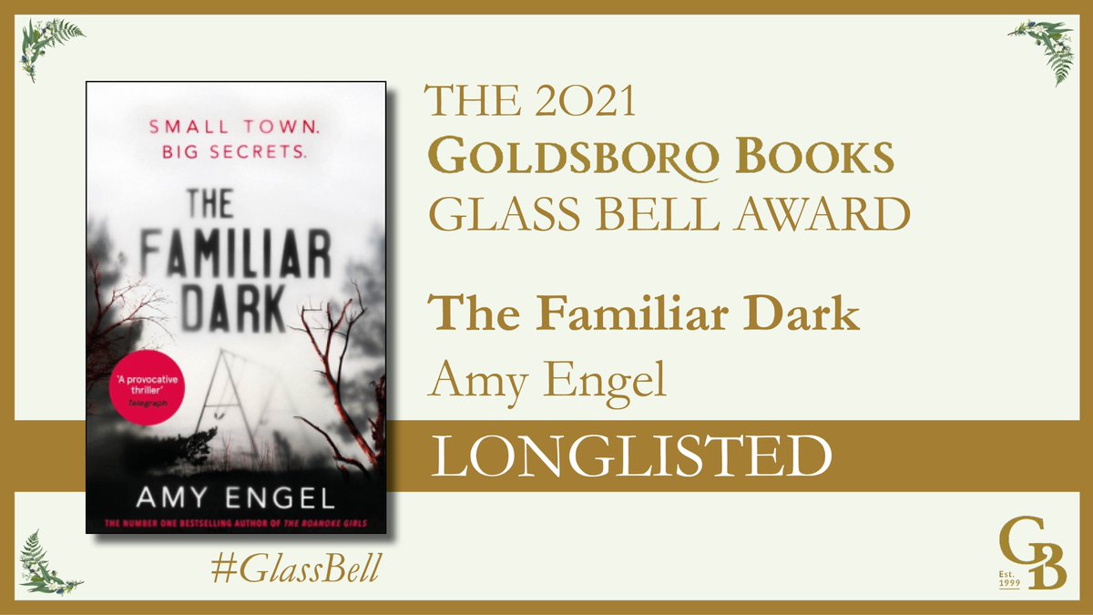 Time for another look at the 2021 #GlassBell Award longlist! Our first book in the spotlight this week is ‘The Familiar Dark’ by @aengelwrites, a harrowing crime thriller that powerfully explores grief, strained family dynamics & self-identity. Published by @HodderBooks.