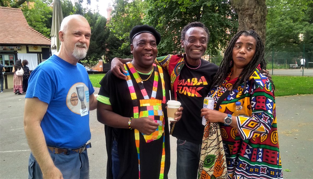 HenriGaobi's tweet photo. Great afternoon @myattsfields with @YaabaFunk playing on the bandstand. #Afrobeat #Lambeth #livemusic #Brixton https://t.co/lXEODuxrO8