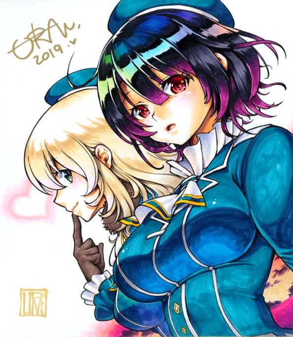 せっかくなので愛宕と高雄のツーショット色紙を再掲しときます。 