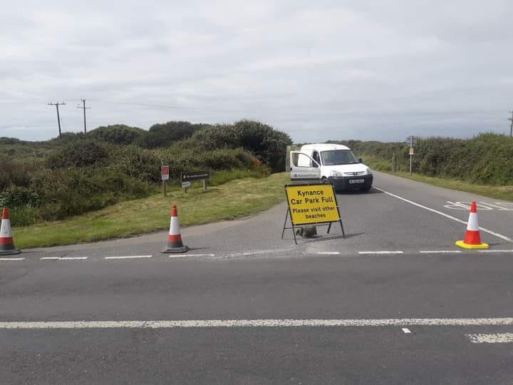 Sorry folks, Kynance Cove is full today and closed at the road. Please come back another time.
