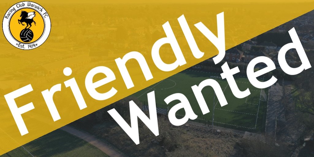 🚨1st Team Friendly Wanted🚨 The Racers are looking for a home friendly for tomorrow night 19:45KO Our original oppenents have had to pull out. Venue & Officials sorted Please DM us in interested