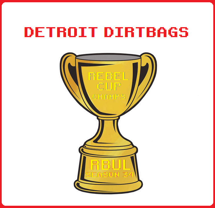 RBULH2H's tweet photo. Moving onward to the prestigious Rebel Cup, the two finalists were Hotpants Smokin' and Detroit Dirtbags..

AND IT WAS THE DIRTBAGS FROM DETROIT THAT TAKE THE VICTORY! 🏆🌎👜🏆 https://t.co/VRjwbe0N1X