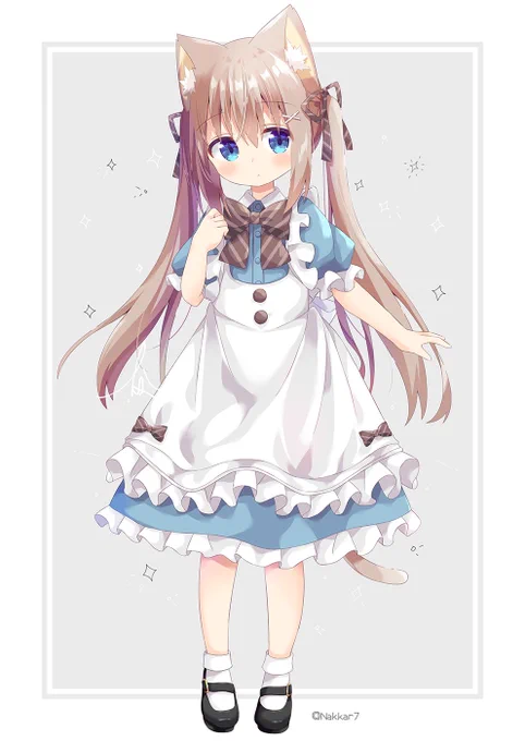 ねこメイド初公開してから1年経ったので気に入ってる絵まとめた🍓 
