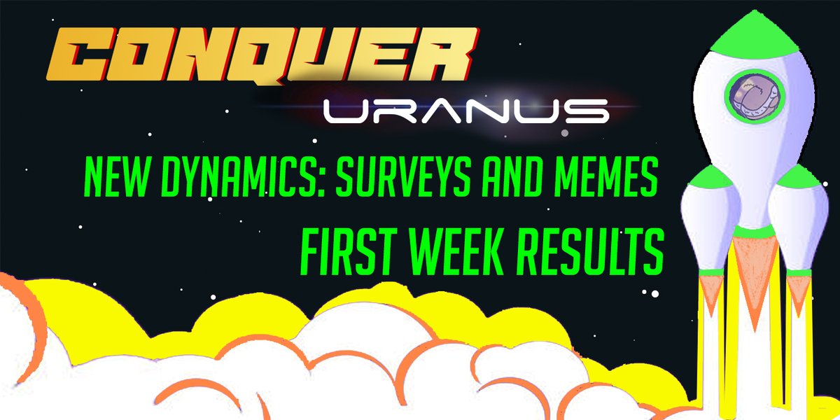 What's up Asstronuats!

Here is the post with the results of last week... today we start again our dynamics!

Today will be the turn of a new meme! Stay tuned! 

Medium: conqueruranus.medium.com/first-result-o…

Reddit: reddit.com/user/ConquerUr…
