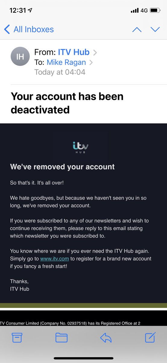 Your account has been deactivated