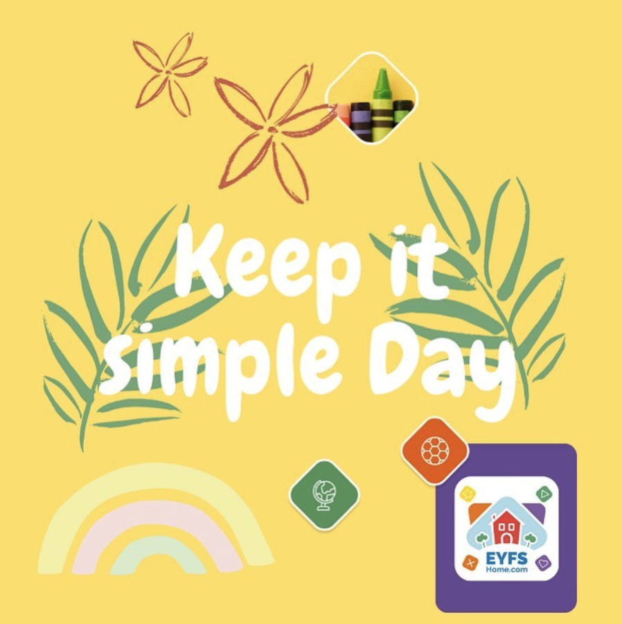 It’s ‘Keep it Simple’ Day and I'm joining <a href="/EYFShome/">EYFSHome</a> for a day of fun and learning without gadgets, gizmos and chaos 🎉

Check out the activities here >>> eyfshome.com/activities/kee…

#KeepItSimple #WritingCommunity #MondayMotivation #KidsActivities