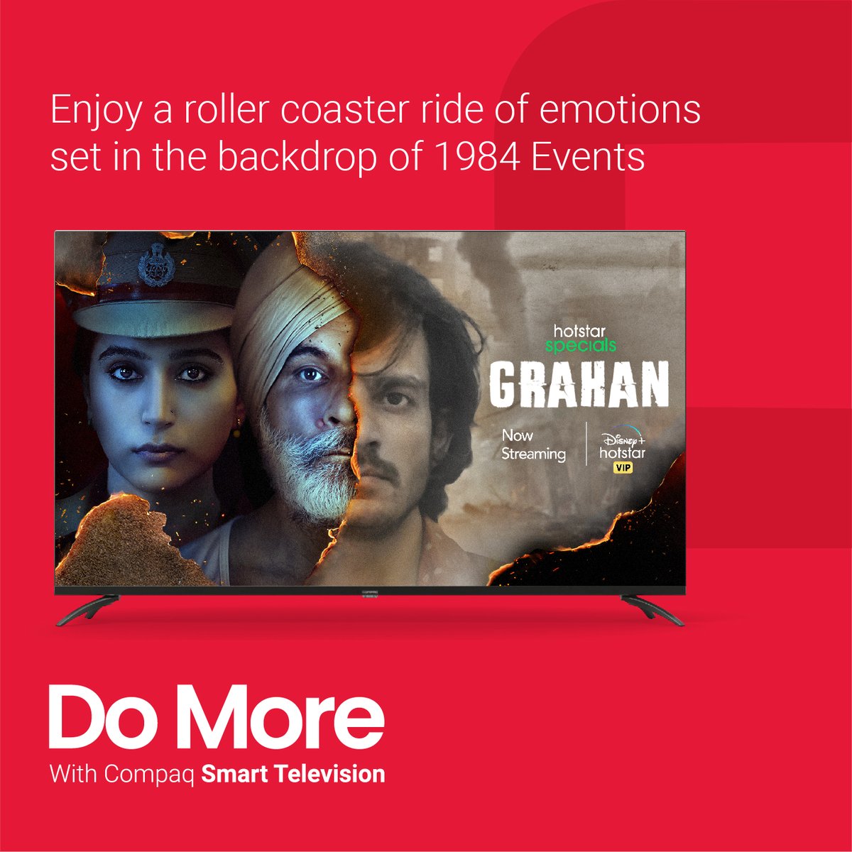 tv_compaq's tweet photo. Take a trip down history, a #series based on one of India's most signifying events. Catch #Grahan, now streaming on Disney+ Hotstar. Uncover the drama in #Compaq HEX.
.
Buy now on @Flipkart 

@DisneyplusHSVIP #Hotstarspecials #NowStreaming #DoMorewithCompaq #Domore https://t.co/suz0zjZhAl