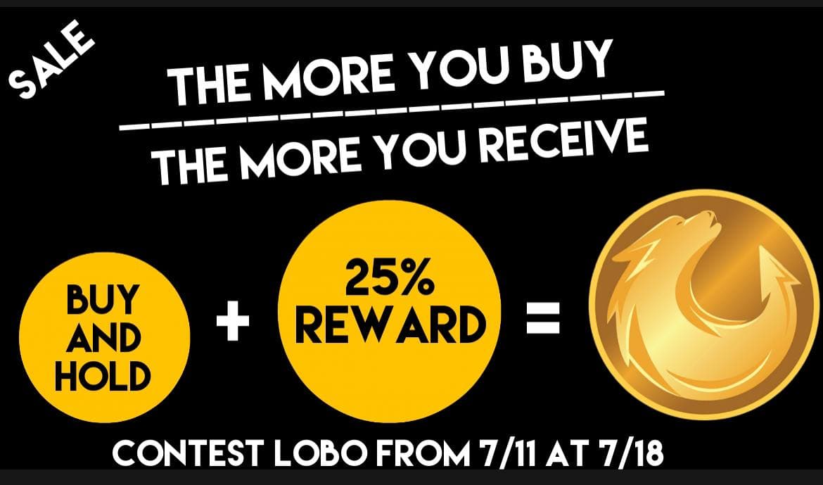 Roninpenguinn's tweet photo. CONTEST $LOBO BUY&amp;HOLD
💵 Buy minimum 10$ 
💵 Buy maximum 100$
🆘 Maximum 3 purchases for each wallet
🎁 REWARDS 25% OF THE PURCHASED QUANTITY IN TOKEN #LOBO
🏁 Start contest 7/11 at 0.00AM
🔚 End contest 7/18 at 23:59PM
🆘 Competition conditions on https://t.co/9PSxFQb7VU https://t.co/zO1jBakKJl