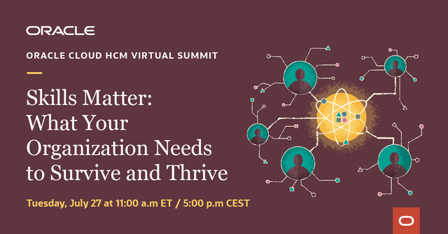 Build a more agile workforce! Join @OracleHCM's virtual summit on 7/27 to learn how #HR leaders can plan for long-term growth by using the skills of their workforce: #cloudfirst #oraclecloud #oracleHCM #HCM #oraclecloudinfratstructure https://t.co/nlXFzY45RJ https://t.co/GlzCdqMLj7