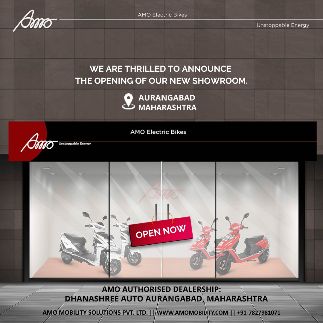AMO Electric Bikes on Twitter "We're now open in Aurangabad