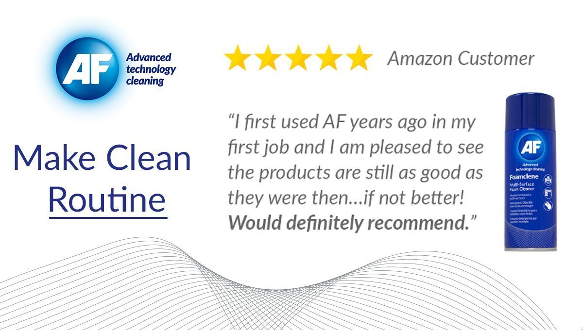 AFInternational's tweet photo. Foamclene remains a firm favourite, here's why 😊
💙 It prevents dust build up
💙 Great for ingrained dirt
💙 Perfect for desks
Try for yourself on @amazonuk https://t.co/ck5px2oSQI
#foamclene #MakeCleanRoutine #Officeproduct https://t.co/z572NimQOX