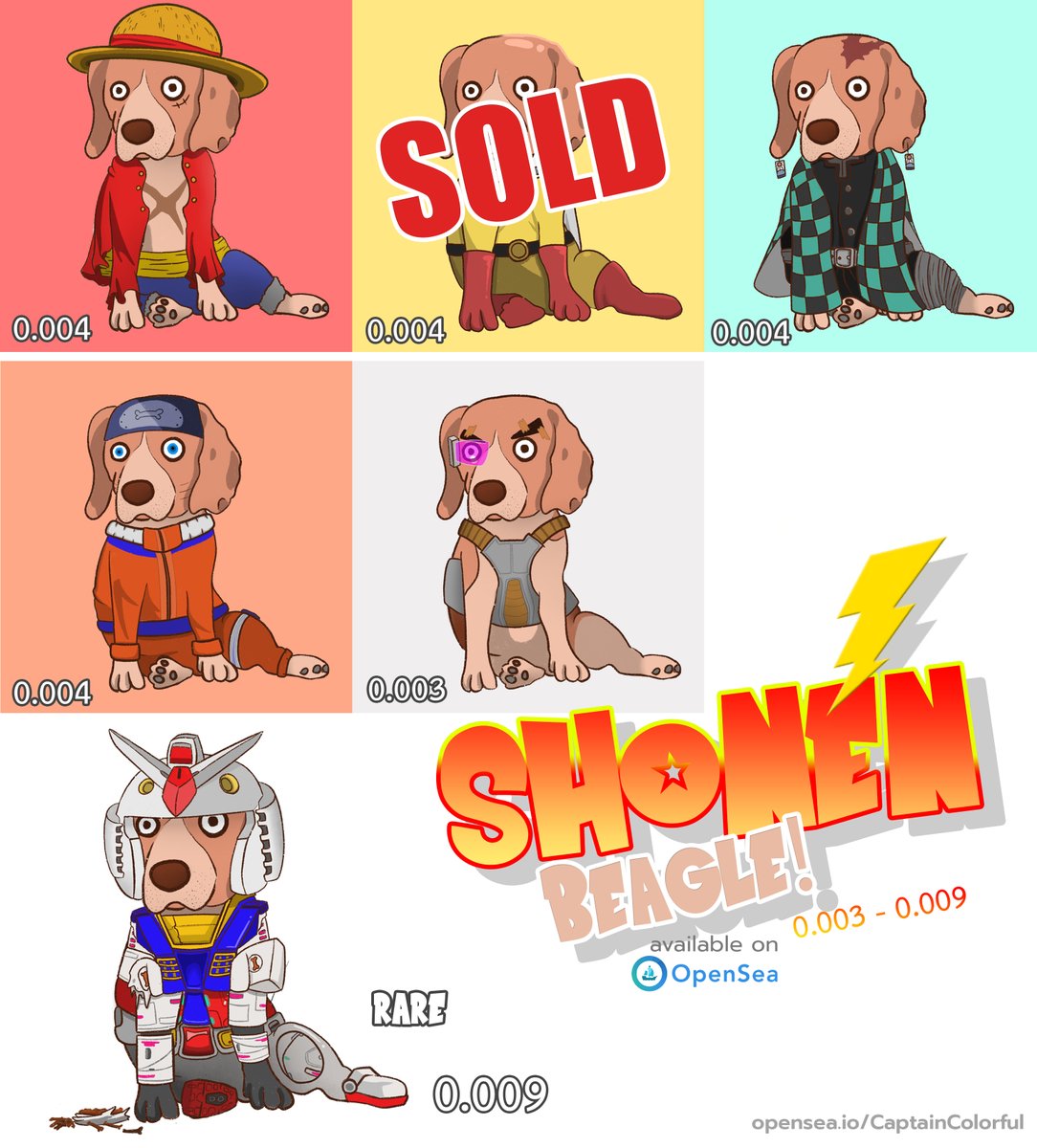 CaptainColorfu2's tweet image. Hi Everyone ^^
Shonen Beagle is now available on OpenSea 

🔥🔥🔥🔥

opensea.io/collection/sho…

 #NFT_Whisperer #NFTSaredead #nftthailand #art #nftcollectors #NFTSaredead #NFTs #NFT #NFTCommunity #nftart #NFTartist #nftcolletor #NFTcollectibles #opensea #art #OpenSeaNFT #OpenSea