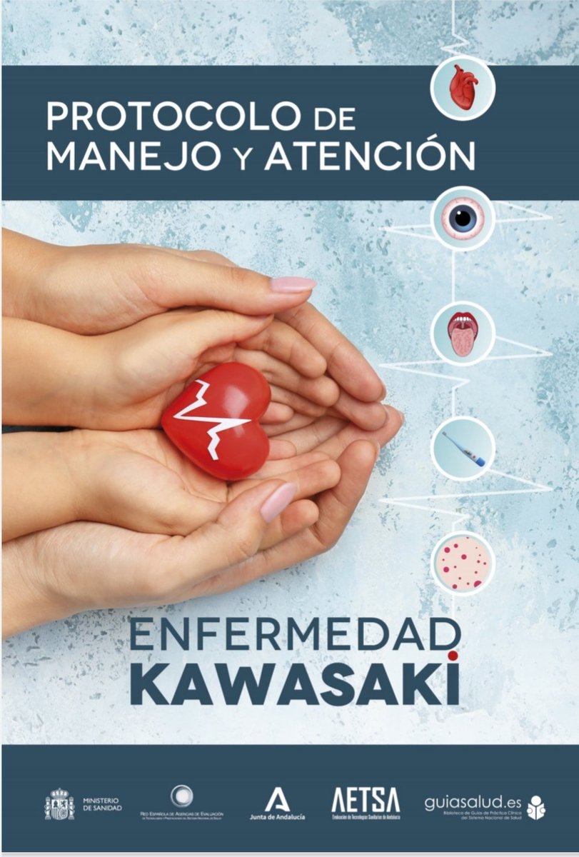 Primer protocolo para el manejo y atención de la enfermedad de Kawasaki, con recomendaciones para el diagnóstico, tratamiento y seguimiento de los #pacientes

📢cutt.ly/qmOuKpB

#EnfermedadDeKawasaki @sanidadgob @asenkawa #EnfermedadesRaras