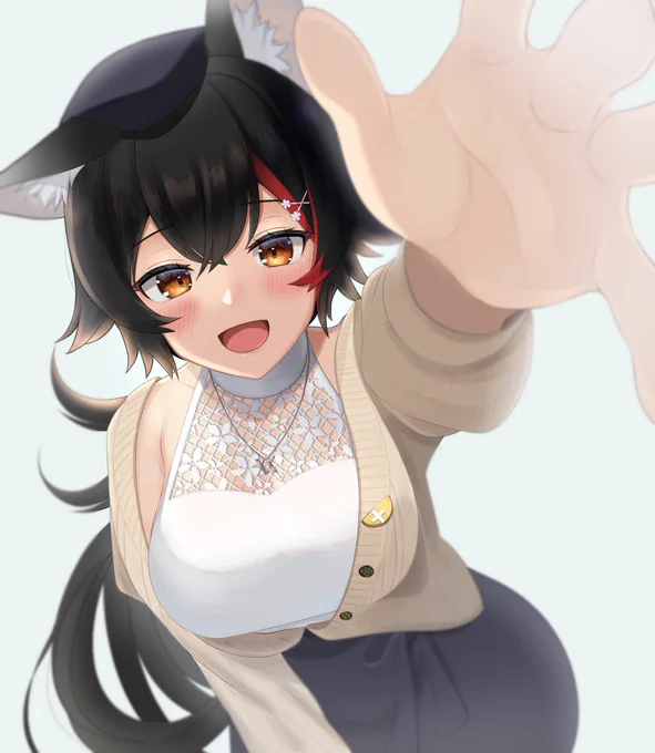 ミオちゃんが励ましてくれる

#みおーん絵 