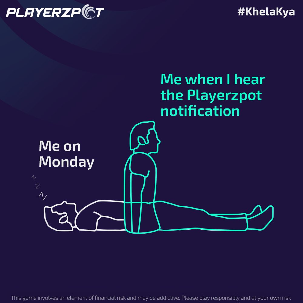 PlayerzPot's tweet photo. Playerzpot ho toh Monday bhi hai funday😎
.
.
#KhelaKya #MondayMotivation #Cricket #FantasyCricket #Football #Games #CasualGames #FantasyLovers #CricketTeam #CricketFans #CricketLovers #Bhuvi #BhuviFans https://t.co/h27R4lOkuM
