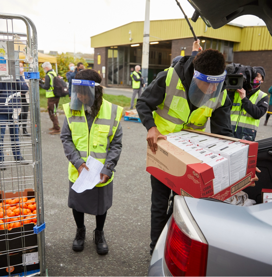 This is Marcus Rashford. Helping out at a food bank with his mum. The same man who spent last year fighting for free school meals for hungry kids. The same man who's now being abused over a penalty. He's a hero, a role model and 1,000 times the person his abusers will ever be ❤️