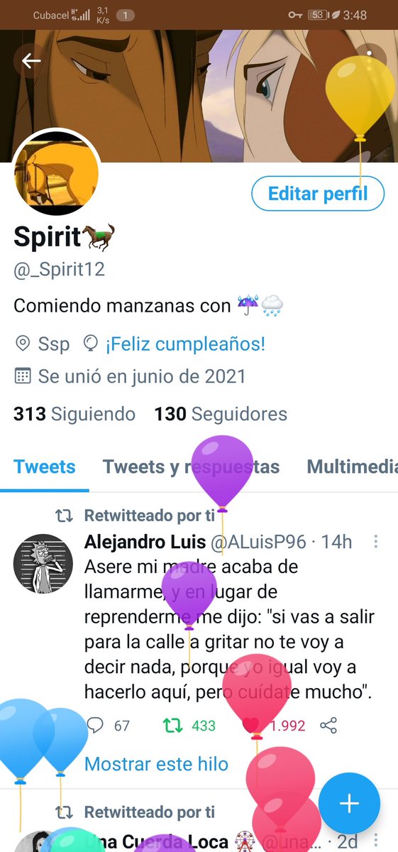 Hoy Tengo globos🎈en mi perfil
Pero esta situación me tiene tens@