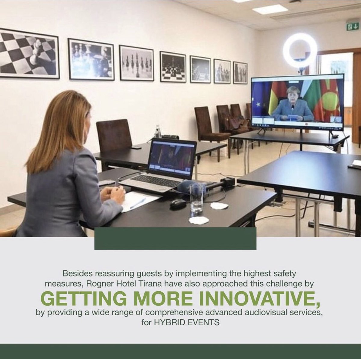 RognerT's tweet photo. •𝗛𝗬𝗕𝗥𝗜𝗗 𝗘𝗩𝗘𝗡𝗧𝗦•
In the new era of organizing meeting &amp; events, 𝗥𝗼𝗴𝗻𝗲𝗿 𝗛𝗼𝘁𝗲𝗹 𝗧𝗶𝗿𝗮𝗻𝗮 is the first Conference Venue organizing #𝗛𝗬𝗕𝗥𝗜𝗗𝗘𝗩𝗘𝗡𝗧𝗦
by integrating seamless technology connections with engaging in-person experiences. https://t.co/7Dv88ppuLE