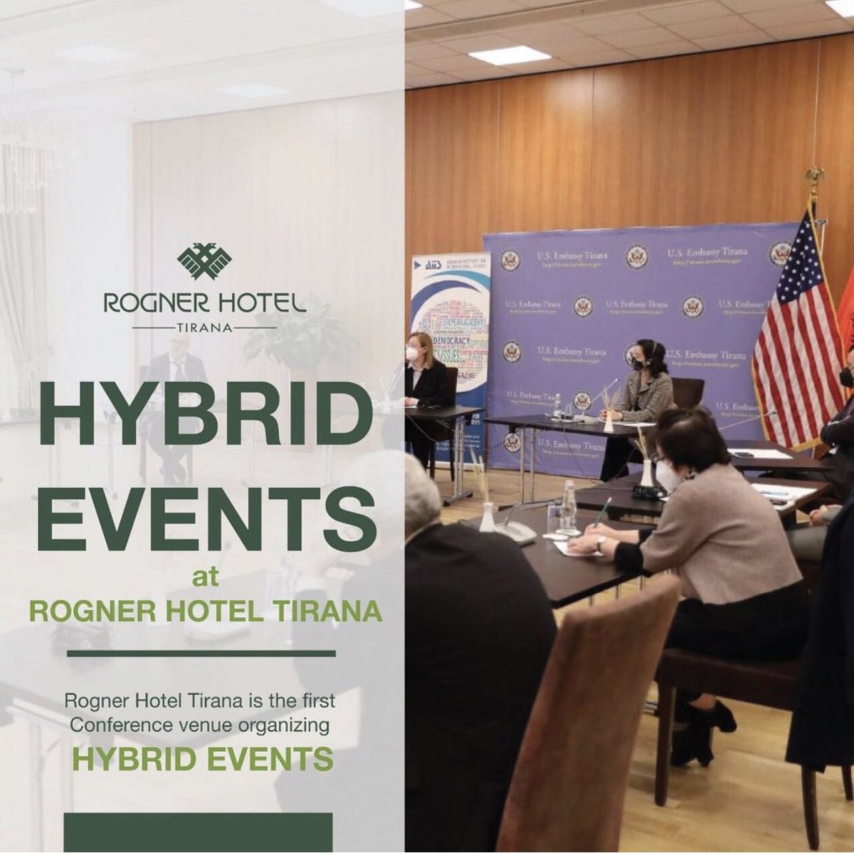 RognerT's tweet photo. •𝗛𝗬𝗕𝗥𝗜𝗗 𝗘𝗩𝗘𝗡𝗧𝗦•
In the new era of organizing meeting &amp; events, 𝗥𝗼𝗴𝗻𝗲𝗿 𝗛𝗼𝘁𝗲𝗹 𝗧𝗶𝗿𝗮𝗻𝗮 is the first Conference Venue organizing #𝗛𝗬𝗕𝗥𝗜𝗗𝗘𝗩𝗘𝗡𝗧𝗦
by integrating seamless technology connections with engaging in-person experiences. https://t.co/7Dv88ppuLE