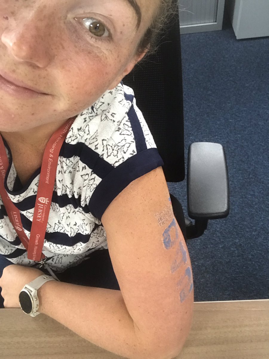 Second jab today… can’t get my race tats off 🙈