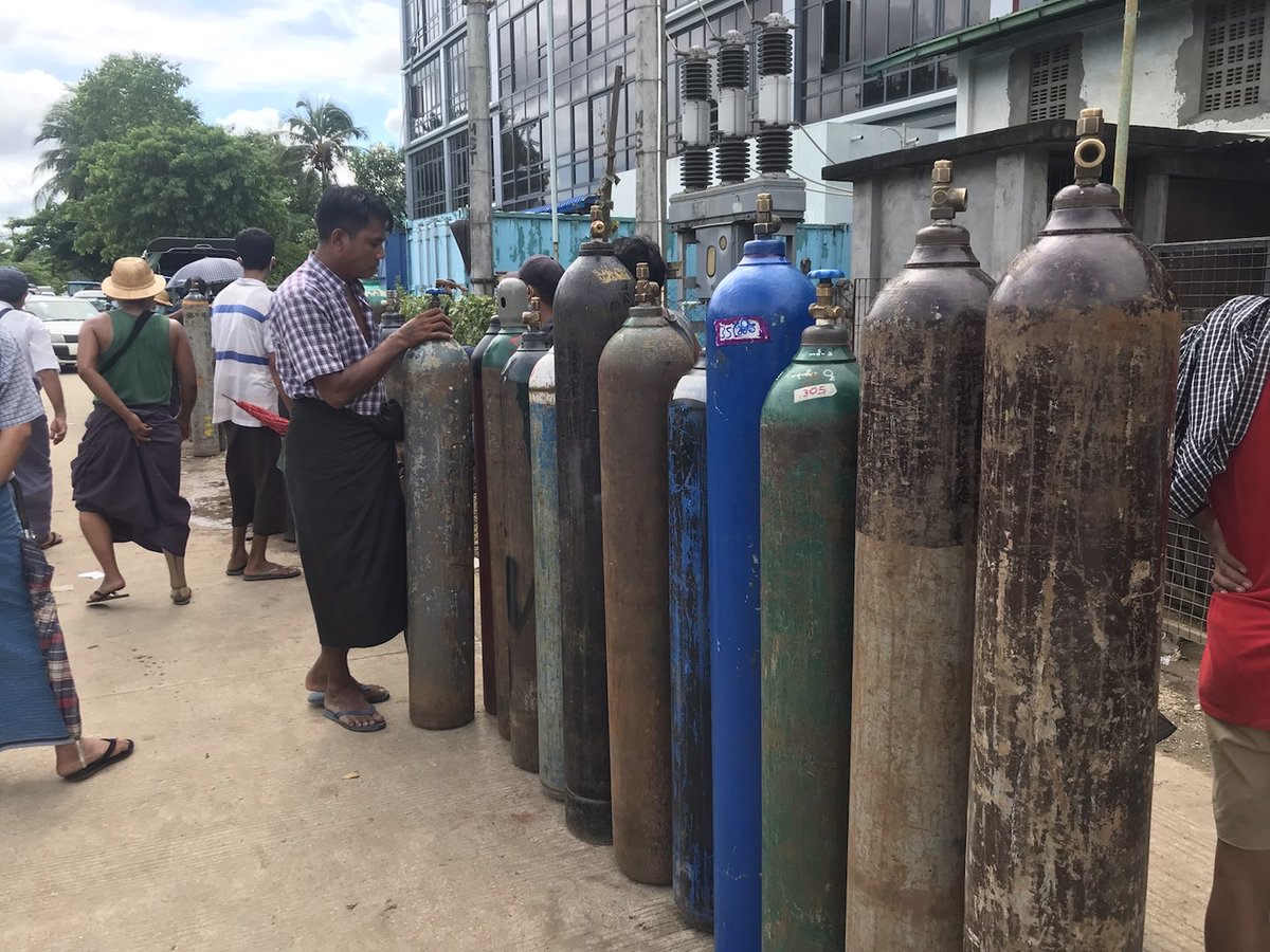An oxygen shortage has hit the Myanmar public as Covid-19 infections surge and public healthcare institutions are wracked by dysfunction, their services disrupted in the fallout of the February 1 military coup. Read more- bit.ly/2TS6Ei1
#WhatsHappeningInMyanmar