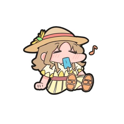 ichikawa hinana 1girl food solo popsicle hat musical note dress  illustration images