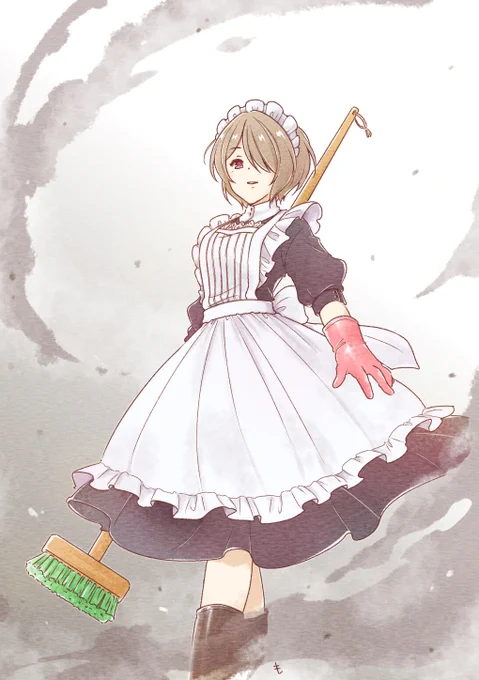 「戦場のお掃除を始めさせていただきます」

....かっこいいリタさまが描きたかった....気がする
#崩壊3rd 