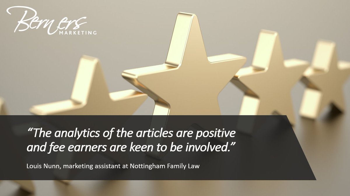 Lovely to hear that our legal articles are delivering positive results for <a href="/FLGLtd/">Family Law Group</a> and their solicitors are engaging with the #contentstrategy. #happyclient #TestimonialTuesday