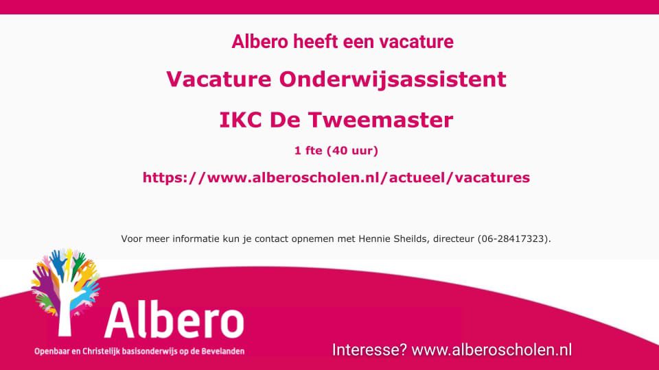 Word jij onze nieuwe collega? Welkom!