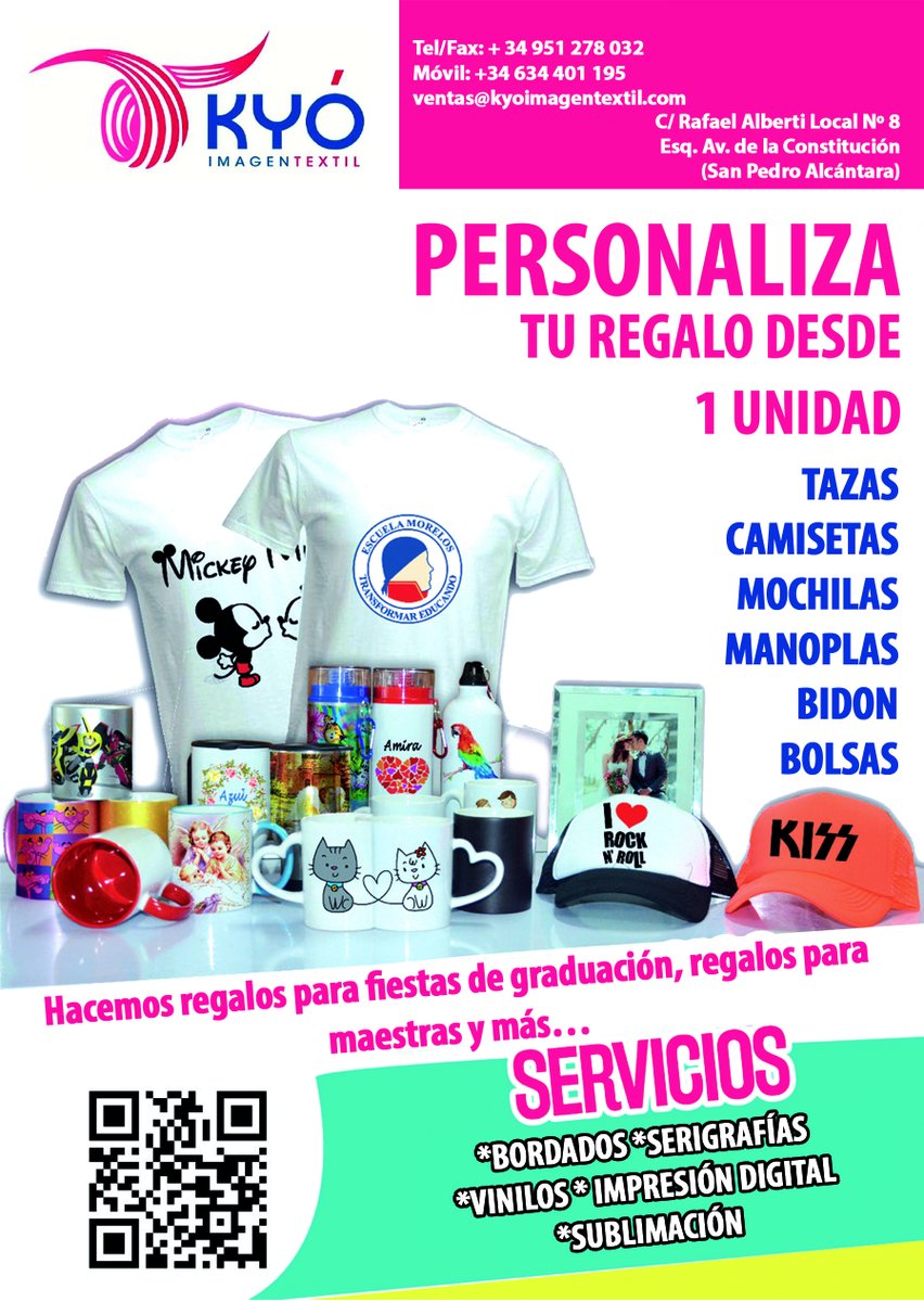 KyoImagen's tweet photo. Aprovecha nuestra OFERTA DE VERANO, polo blanco con tu LOGO en el pecho por solo 7,70€ la unidad.
Además disponemos de tazas, manoplas, gamuzas y mucho más. 
Te esperamos en C/Rafael Alberti local nº8 San Pedro Alcántara. #sublimacion #desde1unidad https://t.co/NH8SBb8WgW