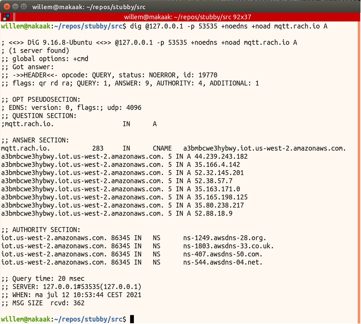 getdnsapi's tweet photo. @bd @rachioco I am surprised this would not fit, because the https://t.co/4mOYwTuDot A query resolves to just 362 bytes with me, so it should fit in the 512 bytes space rachioco devices allow themselves not sending ends0. https://t.co/EIVS3qy8sn