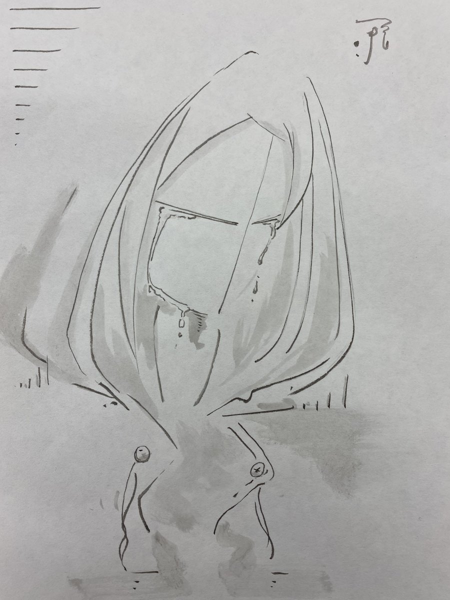 #田中摩美々 #アナログイラスト 

学校の日本画の授業でファンアートを描くという鋼のこころを忘れたくない。
1枚目が摩美々な あとは創作やで。 