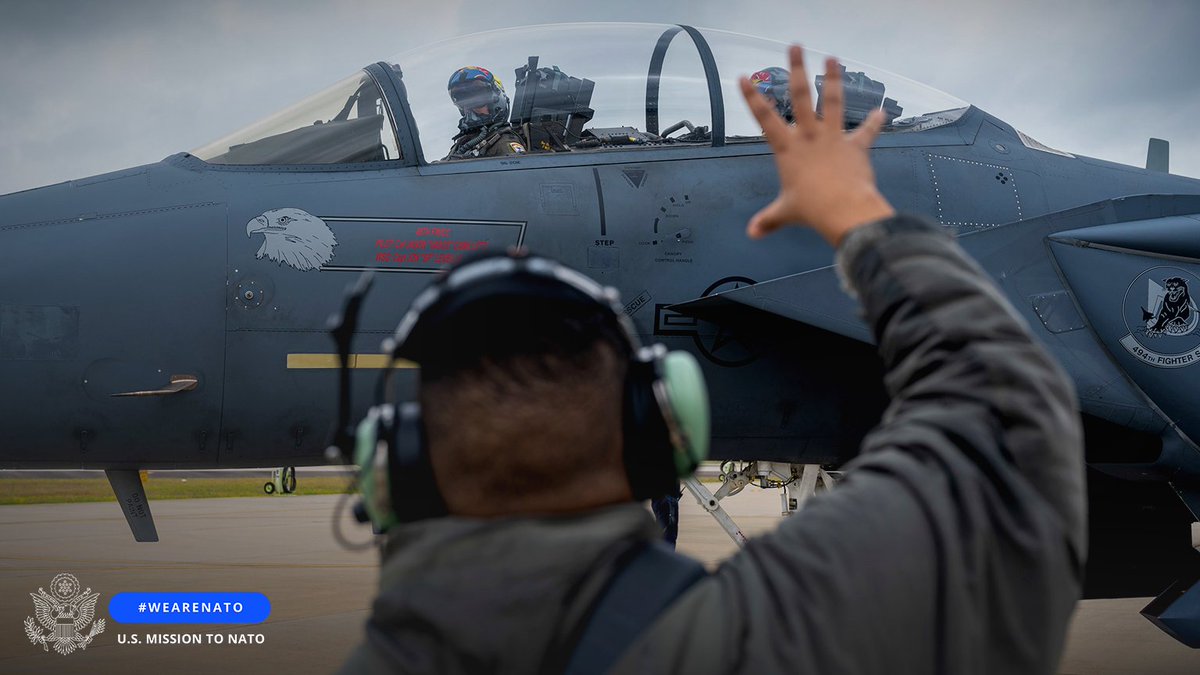🇺🇸 <a href="/48FighterWing/">RAF Lakenheath</a> F-15s arrived in #Iceland last week in support of NATO air policing operations. Since 1961, <a href="/NATO/">NATO</a> Allies have worked together to keep Allied skies safe 24/7/365, protecting all our citizens from possible threats. #60YearsAirPolicing
