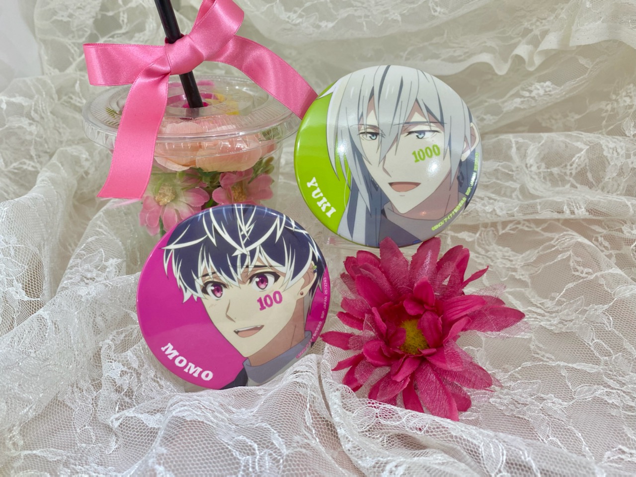 1番カフェ缶バッジ 新品☆あんスタ☆UNDEAD【羽風薫】一番カフェ☆スクエア☆缶