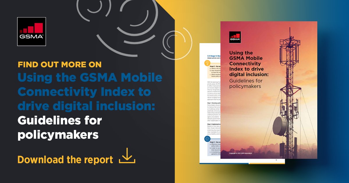 GSMAm4d's tweet photo. This new report by @Kenechi0 &amp; @JRobinson271 provides guidelines for policymakers on how to use the @GSMA #MobileConnectivityIndex to understand where to focus efforts in order to drive increased #MobileInternet coverage, adoption &amp; usage ➡️ https://t.co/SFr2SsfRbp

#Sida #UKAid https://t.co/FlBfCb3mAg