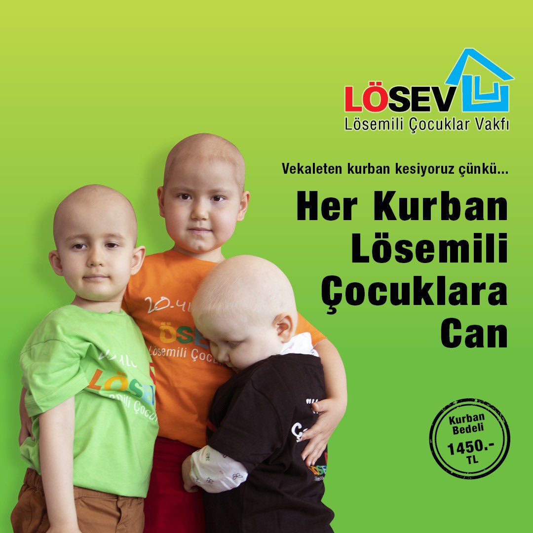 #HerKurbanLösemiliÇocuklaraCan 

🔗 losev.org.tr/kurban 

💻 Banka ve internet bağış ekranlarından LÖSEV 

☎️ 0(312) 447 06 60

<a href="/losev1998/">LÖSEV</a>