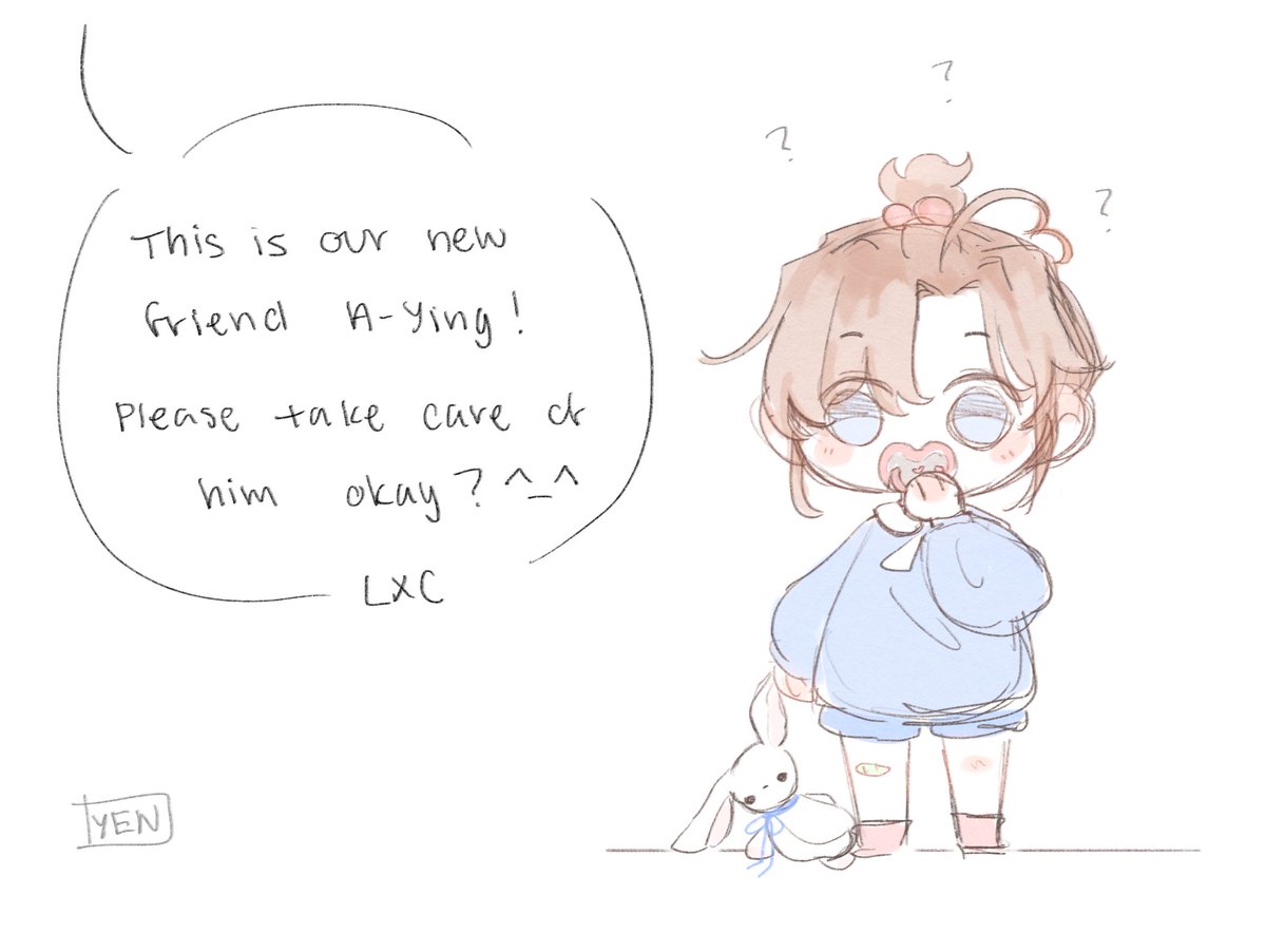 t0ge_pi's tweet photo. mdzs kindergarten au 

wangxian meet when wei ying gets sent to the cloud recesses (local kindergarten) https://t.co/TXP3ANJeU3