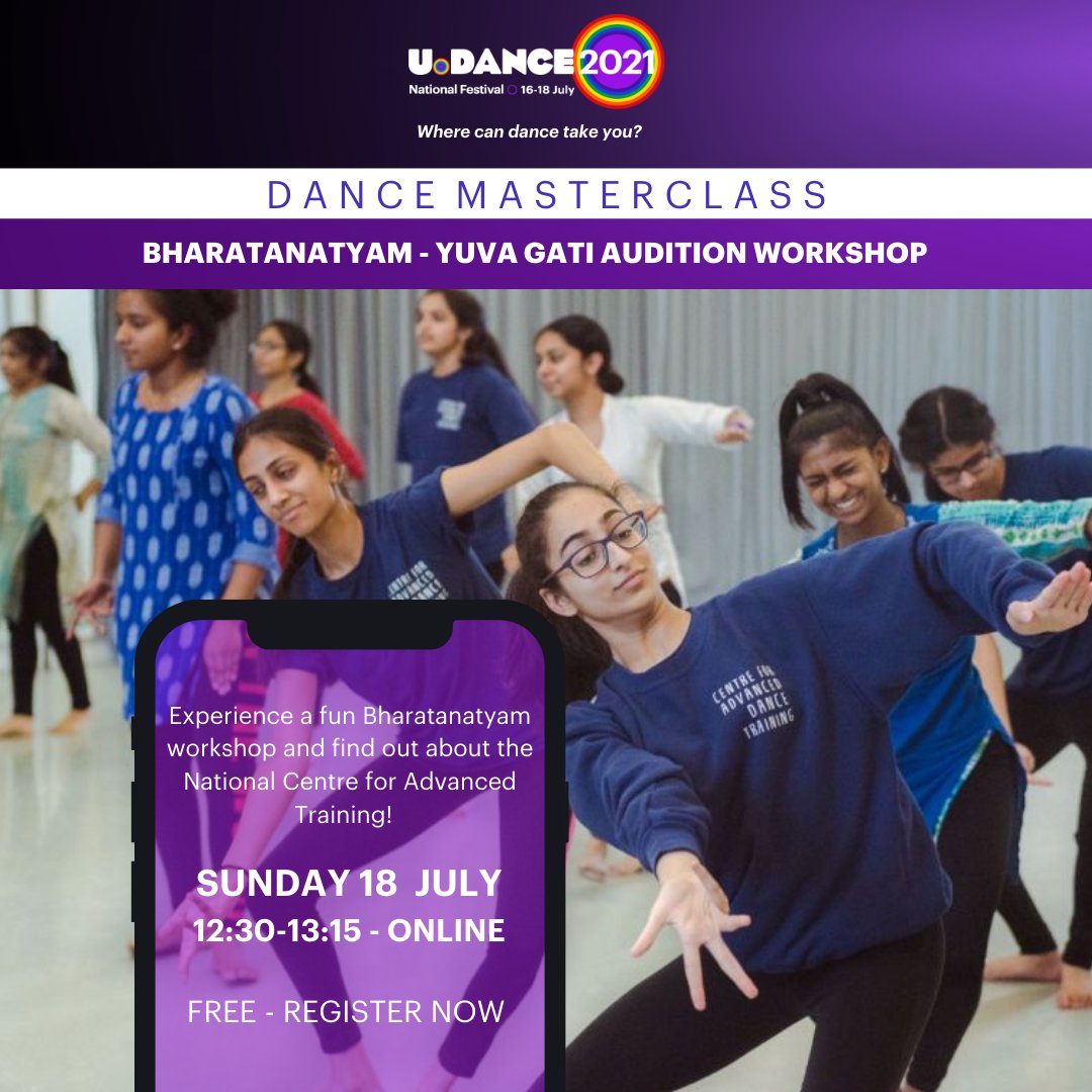 One week left to register for #UDance2021
All young dancers or dance teachers are invited to take part in an exciting lineup of sessions and all dance enthusiasts are welcome to take part in daily Instagram Live warmups 
@onedanceuk