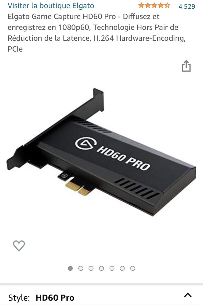 Geekone7's tweet photo. Allez on commande ! #elgato #hd60pro car mon #avermedia à rendu l’âme 🥲 https://t.co/4uS6WUhylc