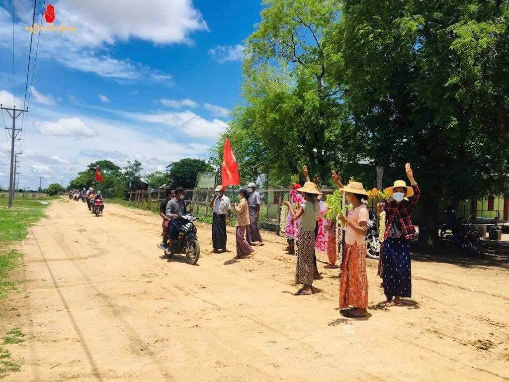 bellpu1's tweet photo. Residents from Depayin Tsp staged motorcycle strike against military dictatorship on July 12. #SACWantsCovidUncontrollable #WhatsHappeningInMyanmar #July12Coup https://t.co/vWiYO9novw