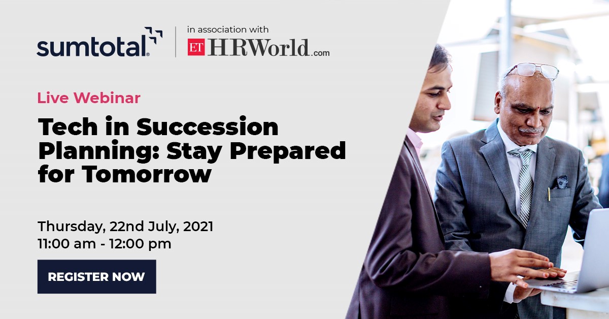 SumTotalIndia's tweet photo. We're excited to present a webinar in association with @ETHrWorld on 22 July, with a focus on the features of various tech &amp; how they can help design success planning best practices. @LiveRajivkumar will be presenting from @SumTotalIndia  Register here: https://t.co/oaBE6fUq4G https://t.co/bpa5Dej6IM