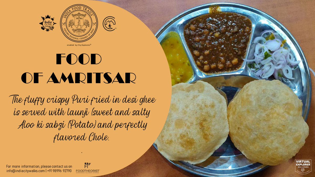 IndiaFoodTrails's tweet photo. Food of Amritsar, a special segment from North India’s food capital #amritsarfoodseries #amritsar #purichole #deliciousfood @INCityExplorers https://t.co/9PcfnDpj4M