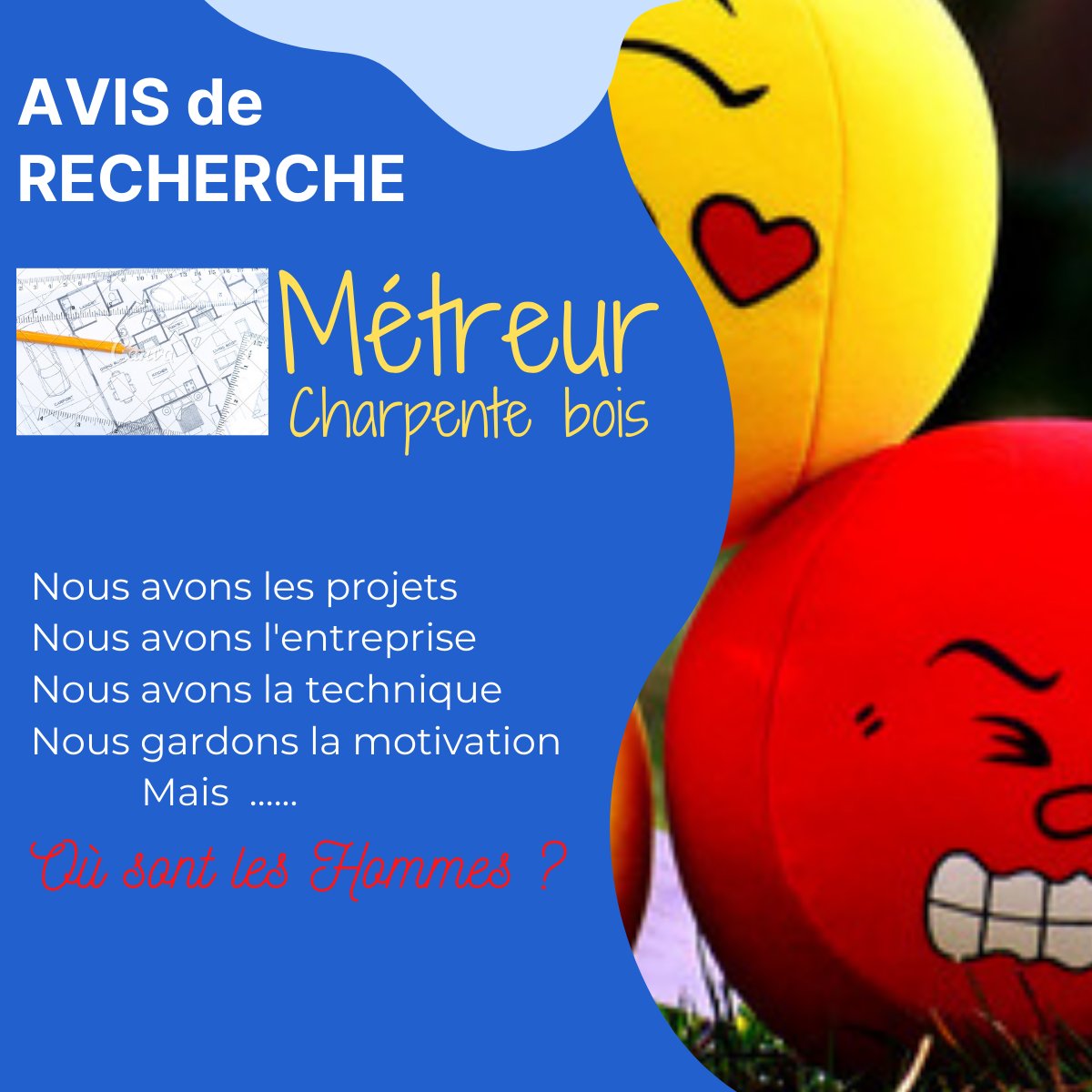 Le changement est à la mode !? C'est un constat, pas un souhait.
Alors nous recrutons chez deschamps-sa.com
Vous êtes métreur en charpente bois, ou chargé d'affaires ?
Rejoignez-nous !