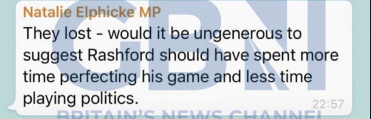 NeilStuke's tweet image. Last night @NatalieElphicke wrote this on Twitter- but she wrote what she really felt about @MarcusRashford elsewhere on a Conservative MP’s group chat -